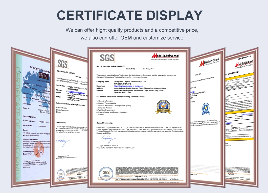 High Accuracy Factory Provided 58kHz Am Dr Label for Clothing